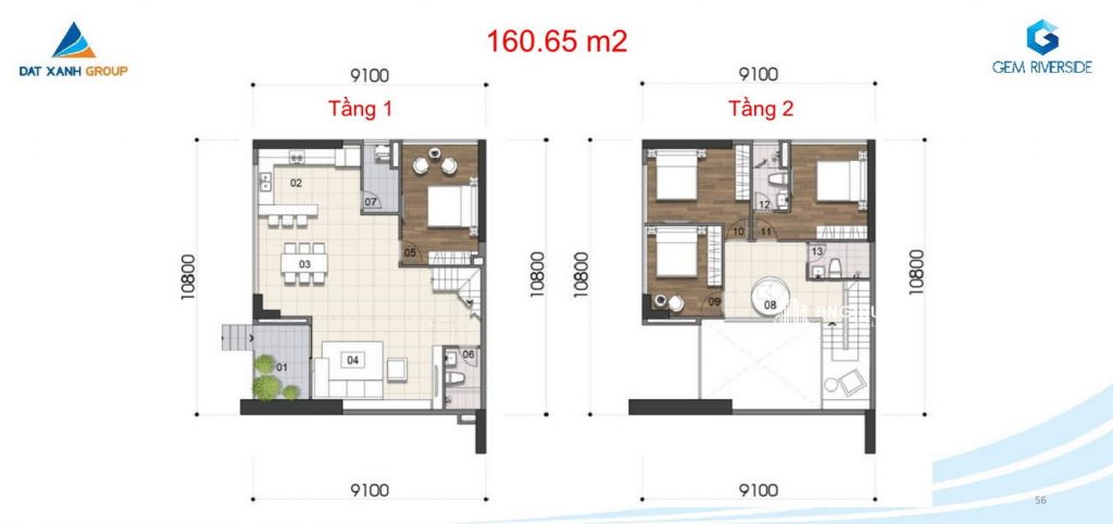 Thiết kế căn Duplex 160.65m2