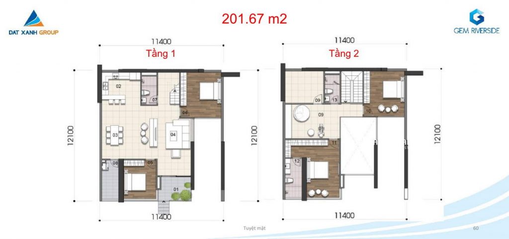 Thiết kế căn Duplex 201.67m2