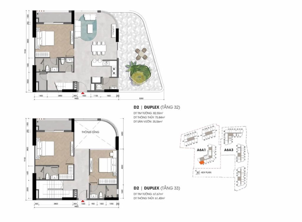 Thiết kế căn hộ Duplex mẫu D2